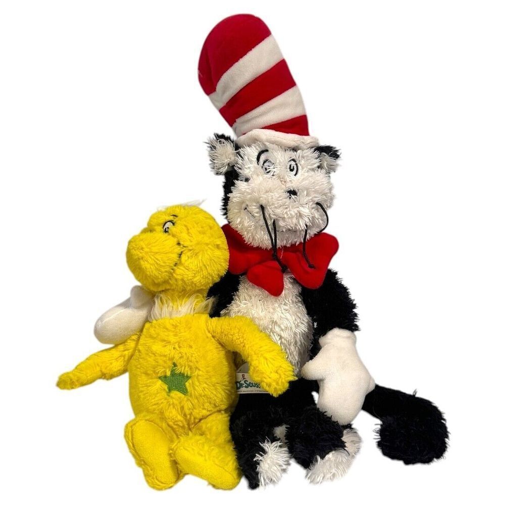 Cat in the hat and star bellied sneech‎ plush toys 8-14"